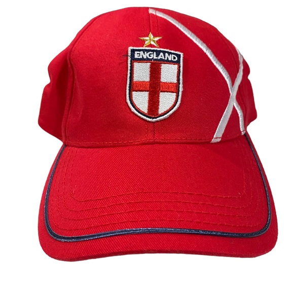 England Red Coat Of Arms Soccer Or Baseball Hat Cap Cotton Adjustable - Picture 1 of 7